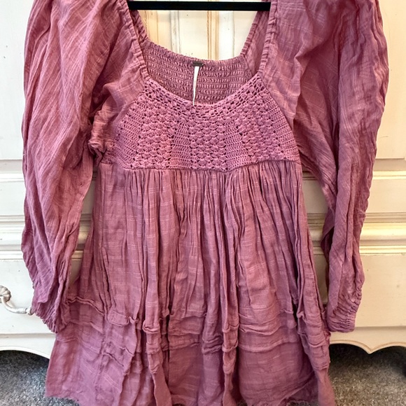 Free People Dusty Rose Long Sleeve Dress - Picture 1 of 3